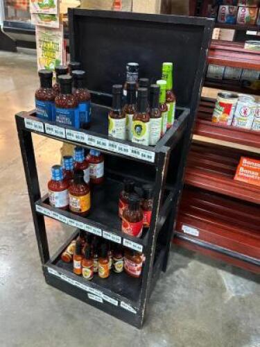 24" THREE TIER WOOD DISPLAY RACK