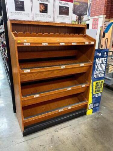 48" WOODEN WINE BOTTLE DISPLAY RACK