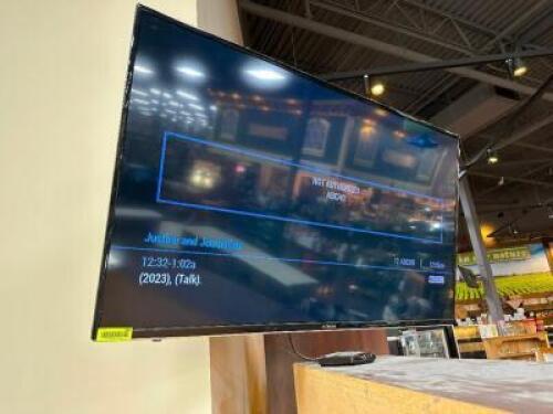HITACHI 56" FLAT SCREEN TV W/ WALL MOUNT