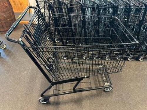 (10) FULL SIZE SHOPPING CARTS ( BLACK )