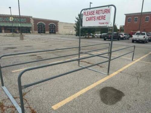 DOUBLE SIDED GALVANIZED METAL CART CORRAL