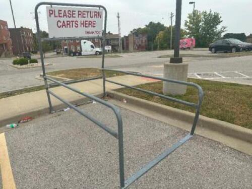 SINGLE SIDED GALVANIZED METAL CART CORRAL