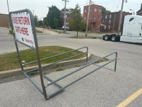 SINGLE SIDED GALVANIZED METAL CART CORRAL