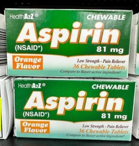 (30)- BOXES OF ASPIRIN