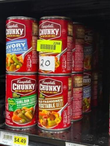 (20) - PC. SET OF CANNED SOUP