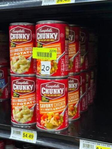 (20) - PC. SET OF CANNED SOUP