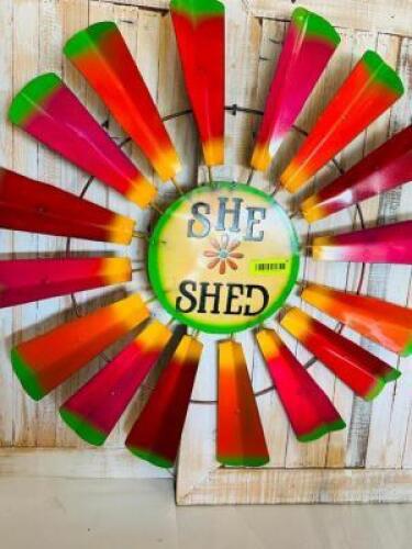 METAL SHE SHED WINDMILL SIGN