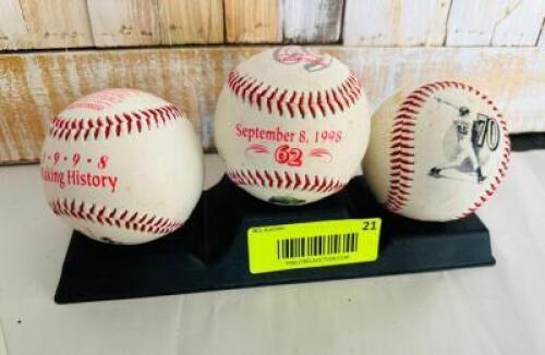 MARK MCGUIRE 1998 HOME RUN BALL COMMEMORATION