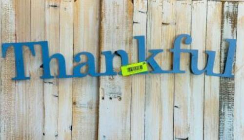 METAL THANKFUL SIGN