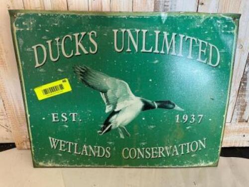 METAL DUCKS UNLIMITED SIGN