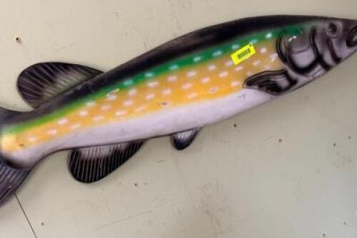 HAND PAINTED AND CARVED WOODEN FISH