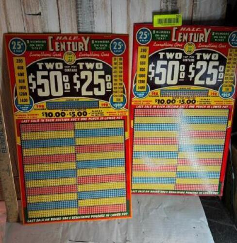 (2) CENTURY PUNCH CARD GAMES (NEVER USED)