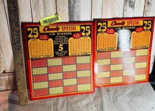 (2) CANDY SPECIAL PUNCH CARD GAMES (NEVER USED)