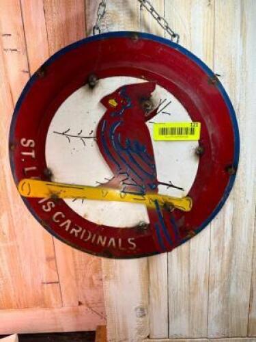 METAL CARDINALS SIGN