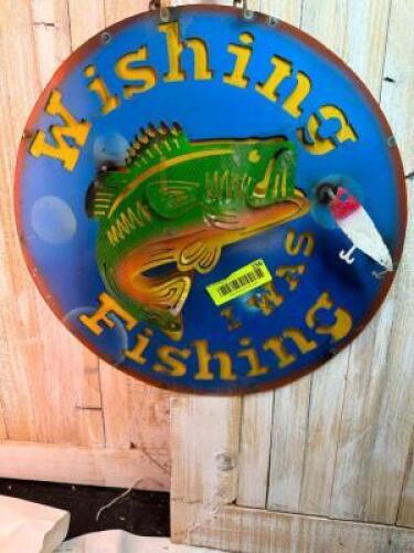 METAL GONE FISHING SIGN
