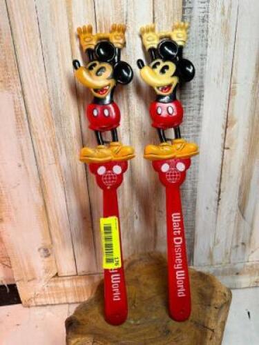 (2) VINTAGE MICKEY MOUSE MOVIE BACK SCRATCHERS