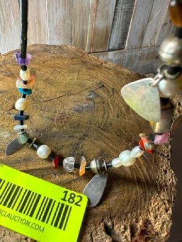 UNIQUE STERLING NECKLACE WITH STONE