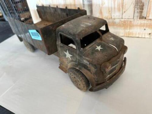 OLD METAL ARMY TRUCK