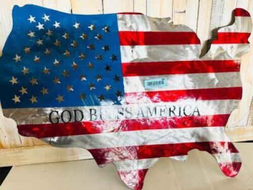 METAL GOD BLESS AMERICA FLAG