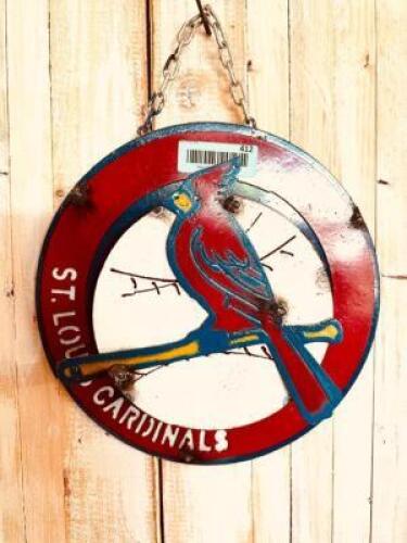 METAL ST. LOUIS CARIDNALS SIGN