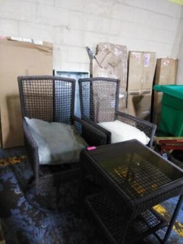 DESCRIPTION: (1) OUTDOOR PATIO FURNITURE SET BRAND/MODEL: PHI VILLA INFORMATION: BROWN SIZE: 3 PIECES RETAIL$: $369.99 EA QTY: 1