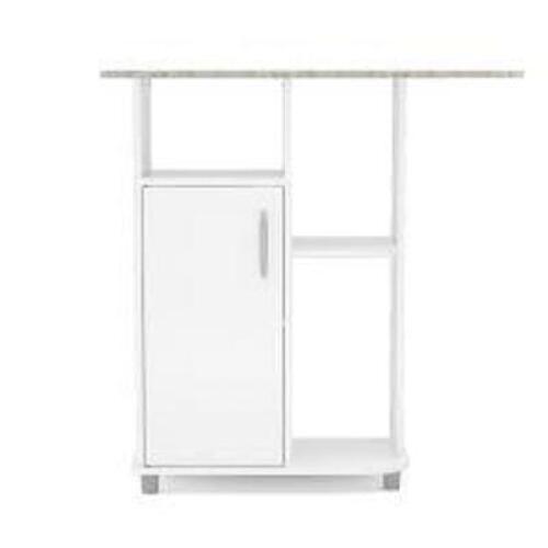 DESCRIPTION: (1) IRONING CART BRAND/MODEL: BOAHAUS INFORMATION: WHITE SIZE: STORAGE AND CLEANING RETAIL$: $149.99 EA QTY: 1