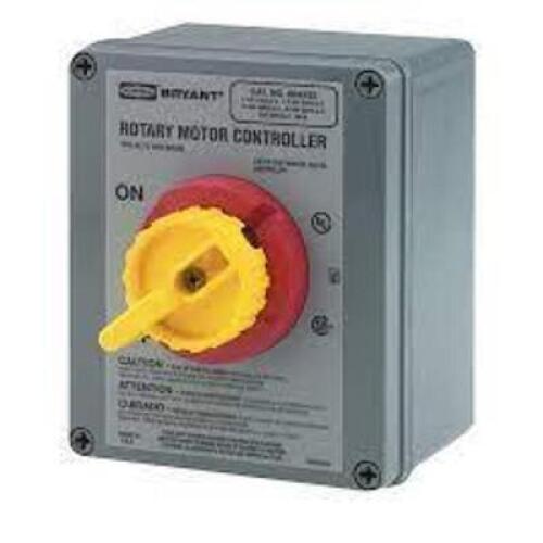 DESCRIPTION: (1) ROTARY MOTOR CONTROLLER BRAND/MODEL: BRYANT SIZE: 60 A 3 PHASE 600AC RETAIL$: $317.99 EA QTY: 1