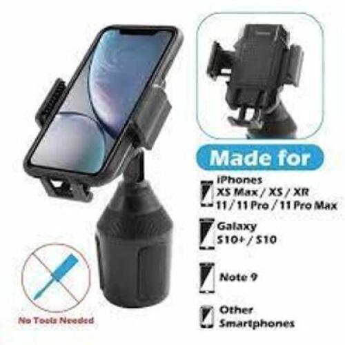 DESCRIPTION: (2) UNIVERSAL ADJUSTABLE CAR PHONE MOUNT FOR CUP HOLDER BRAND/MODEL: INSTEN #888494025408 SIZE: UNIVERSAL FOR LARGE SMARTPHONES RETAIL$: