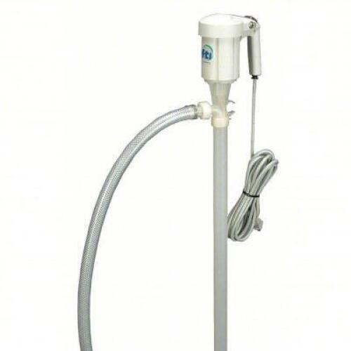 DESCRIPTION: (1) ELECTRIC OPERATED DRUM PUMP BRAND/MODEL: FINISH THOMPSON #5FZU7 SIZE: 1/3 HP MOTOR HP, 55 GAL FOR CONTAINER SIZE, 110V AC, EF RETAIL$