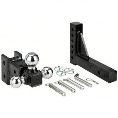 DESCRIPTION: (1) ADJUSTABLE SOLID SHANK TRI-BALL HITCH BRAND/MODEL: BUYERS #30PD22 INFORMATION: BLACK SIZE: 2 IN COMPATIBLE BALL SHANK DIA, 1 7/8 IN B