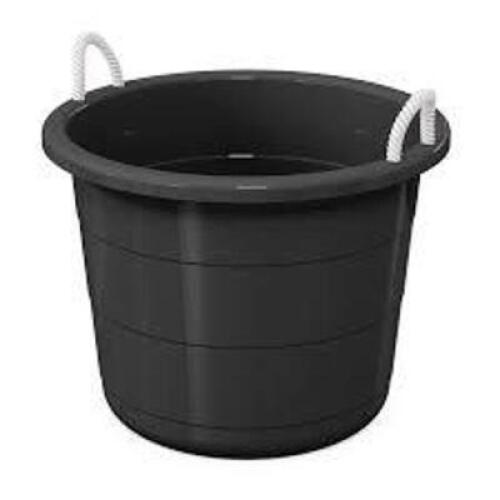 DESCRIPTION: (8) PLASTIC BUCKET WITH ROPE BRAND/MODEL: MAINSTAYS # 17-BLACK SIZE: 17 GALLON RETAIL$: $7.99 EA QTY: 8