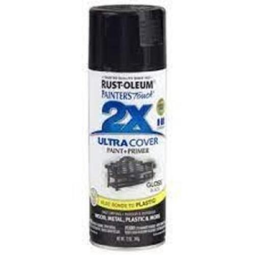DESCRIPTION: (2) ULTRA COVER SPRAY PAINT BRAND/MODEL: RUST-OLEUM #249122 INFORMATION: BLACK SIZE: 12 OZ RETAIL$: $10.00 EA QTY: 2