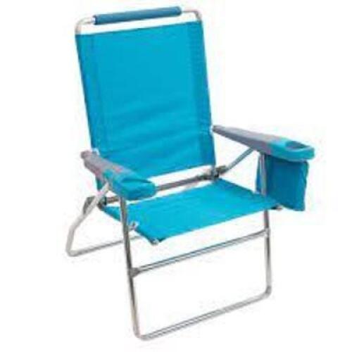 DESCRIPTION: (1) BEACH CHAIR BRAND/MODEL: RIO #SC617-72-I INFORMATION: BLUE SIZE: 17" RETAIL$: $81.34 EA QTY: 1