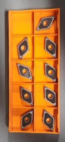 DESCRIPTION: (9) DNMG432YH CERMET TURNING INSERT BRAND/MODEL: HERTEL DNMG 432YH HT-115CR RETAIL$: 25.45 PER INSERT QTY: 9