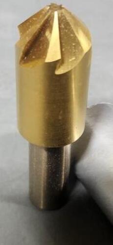 DESCRIPTION: (1) COBALT STEEL RHC 90 DEG 6 FLUTE COUNTERSINK BRAND/MODEL: MELIN TOOL 18226 SIZE: 3/4" HEAD DIA 1/2" SD RETAIL$: $61.22 QTY: 1