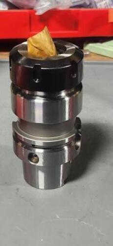 DESCRIPTION: (1) HSK63A TAPER SHAK END MILL HOLDER BRAND/MODEL: ACCUPRO 778398 SIZE: 1/2" HOLE 4" PROJ. 1-1/4" NOSE D RETAIL$: $213.67 QTY: 1