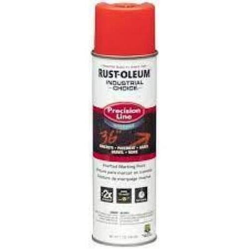 DESCRIPTION: (6) INDUSTRIAL LINE MARKING PAINT BRAND/MODEL: RUST-OLEUM INFORMATION: FLUORESCENT RED-ORANGE SIZE: 17 OZ RETAIL$: $8.50 EA QTY: 6