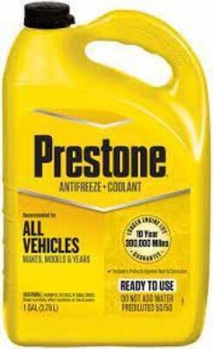 DESCRIPTION: (1) ANTIFREEZE COOLANT BRAND/MODEL: PRESTONE #48RD29 SIZE: 1 GALLON RETAIL$: $16.34 EA QTY: 1