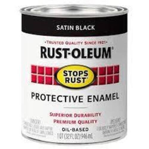 DESCRIPTION: (2) PROTECTIVE ENAMEL BRAND/MODEL: RUST-OLEUM INFORMATION: SATIN BLACK SIZE: 1 QT RETAIL$: $10.00 EA QTY: 2