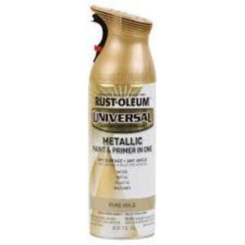 DESCRIPTION: (2) PAINT AND PRIMER ALL IN ONE BRAND/MODEL: RUST-OLEUM INFORMATION: PURE GOLD SIZE: 11 OZ RETAIL$: $11.48 EA QTY: 2