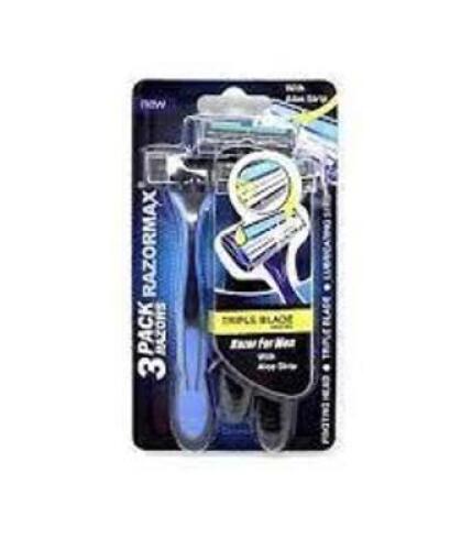 DESCRIPTION: (3) PACKS OF (3) RAZORS FOR MEN BRAND/MODEL: RAZORMAX RETAIL$: $11.99 EA QTY: 3