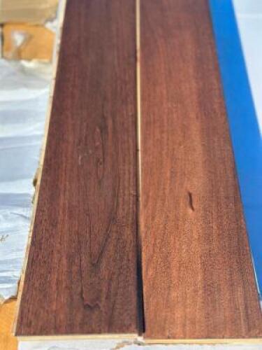(5) CARTON OF PRE-FINISHED ENG ANTIQUE HAND SCRAPED WALNUT FLOORING. 170 TOTAL SQUARE FOOT