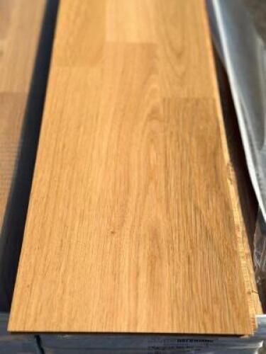 (48) CARTONS OF NATURAL WHITE OAK ENGINEERED HARDWOOD FLOORING. 720 TOTAL SQUARE FEET.