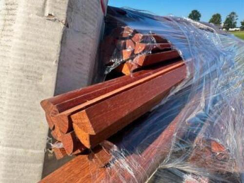 (17) BOXES OF BRAZILIAN CHERRY / JATOBA QUARTER ROUND MOLDING. 6800 PIECES.