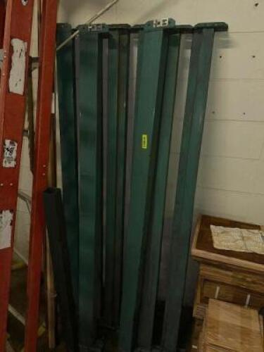 (6) 72" CROSS BEAMS FOR PALLET RACKING ( GREEN)