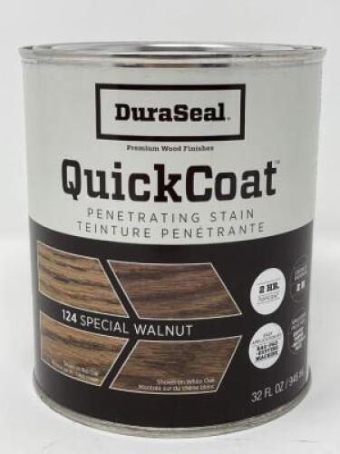 (1) CASE OF DURA SEAL SPECIAL WALNUT STAIN