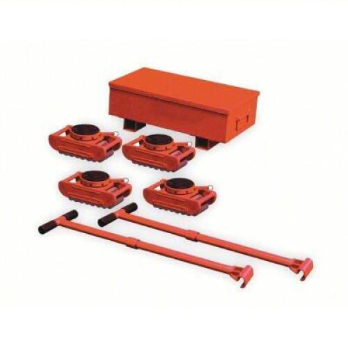 DESCRIPTION: (1) MACHINE ROLLER KIT BRAND/MODEL: DAYTON #2MPR2 INFORMATION: RED SIZE: 88,000 LB LOAD CAPACITY, 5 1/8 IN DECK HT, 5 3/4 IN X 5 3/4 IN R