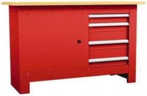 DESCRIPTION: (1) WORK BENCH, STATIONARY WORK TABLE BRAND/MODEL: WORKSMART #WS-MH-WKBN-123 INFORMATION: RED SIZE: 60 WIDE X 24? DEEP X 37-1/4? HIGH, FI