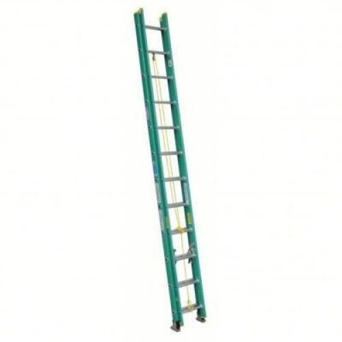 DESCRIPTION: (1) EXTENSION LADDER BRAND/MODEL: WERNER #41D278 INFORMATION: GREEN SIZE: 24 FT INDUSTRY LADDER SIZE, 21 FT EXTENDED LADDER HT, D-RUNG, 3
