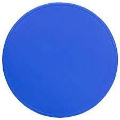 DESCRIPTION: (1) WREN ROUND PLASTIC TABLE BRAND/MODEL: FLASH FURNITURE #YU-YCX-005-2-ROUND-BLUE-GG INFORMATION: BLUE SIZE: NO LEGS, JUST TABLE TOP, 45